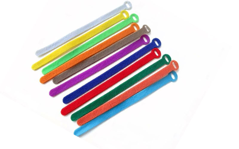 opakovaně použitelné kabelové popruhy háček smyčka kabelové vazby suchý zip kabel